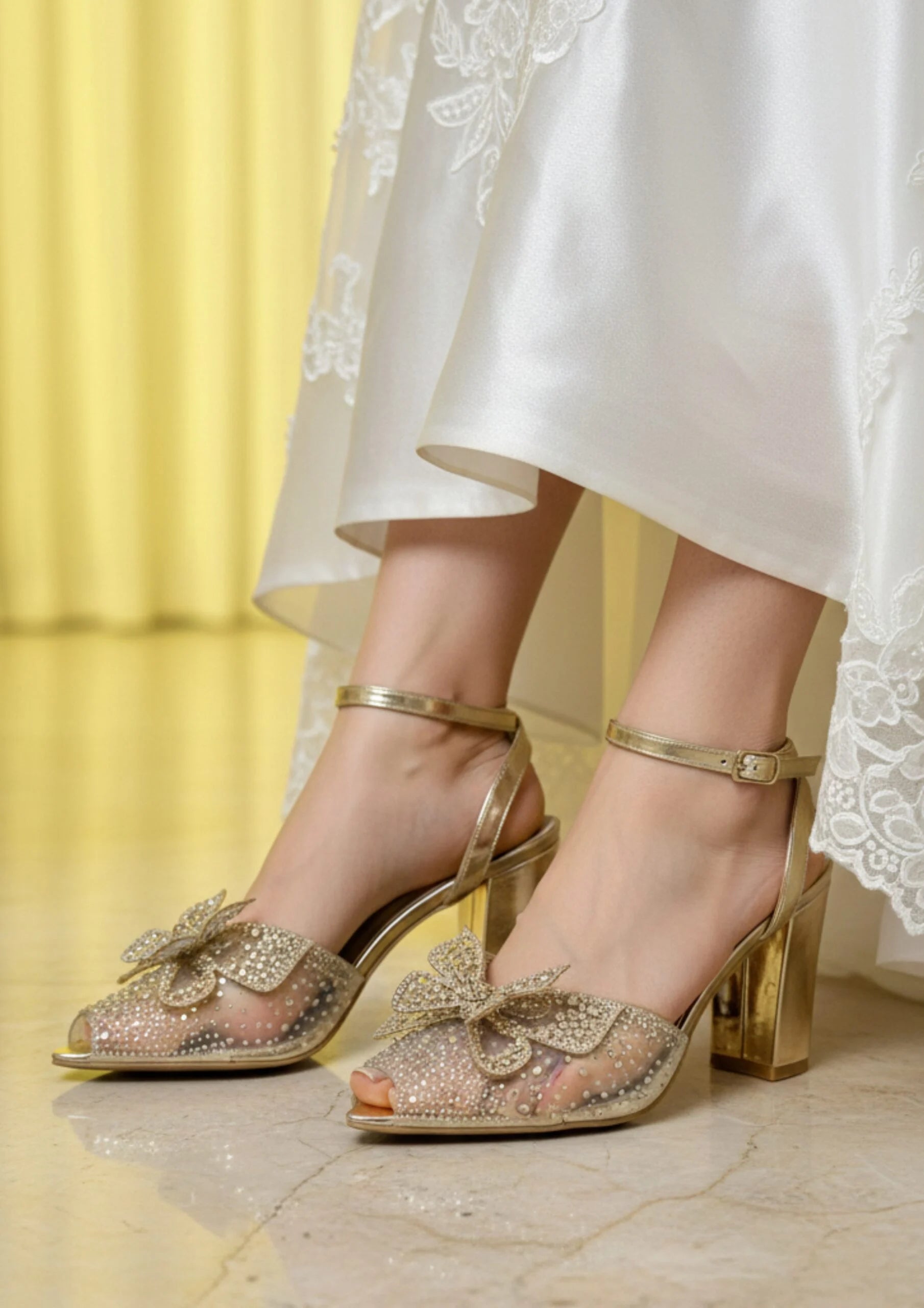 Ladies Fancy Bow Style Court Shoes-18525