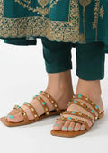Ladies Flat Stylish Slipper-12803