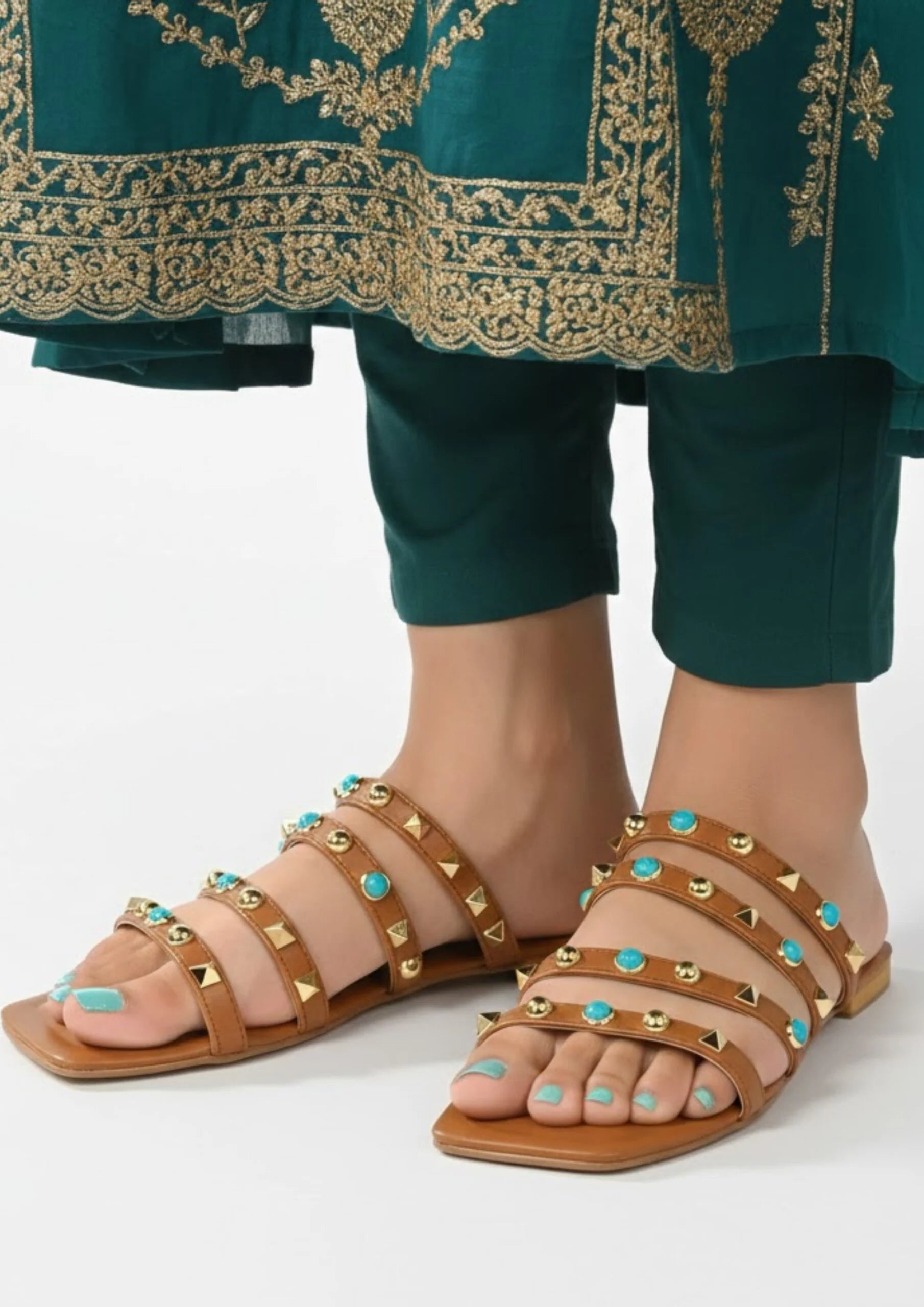 Ladies Flat Stylish Slipper-12803