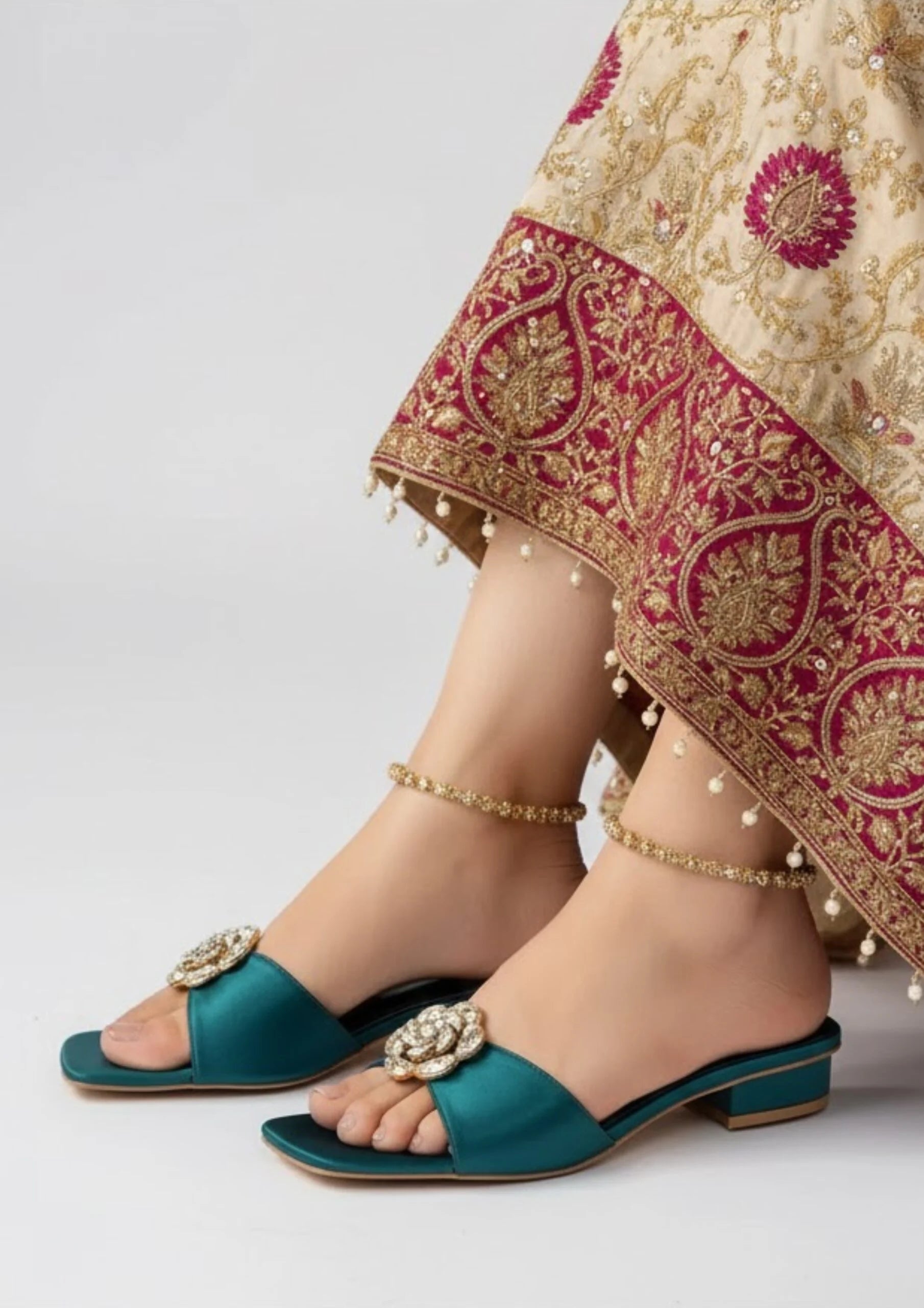 Ladies Mini Heel Slipper-12792