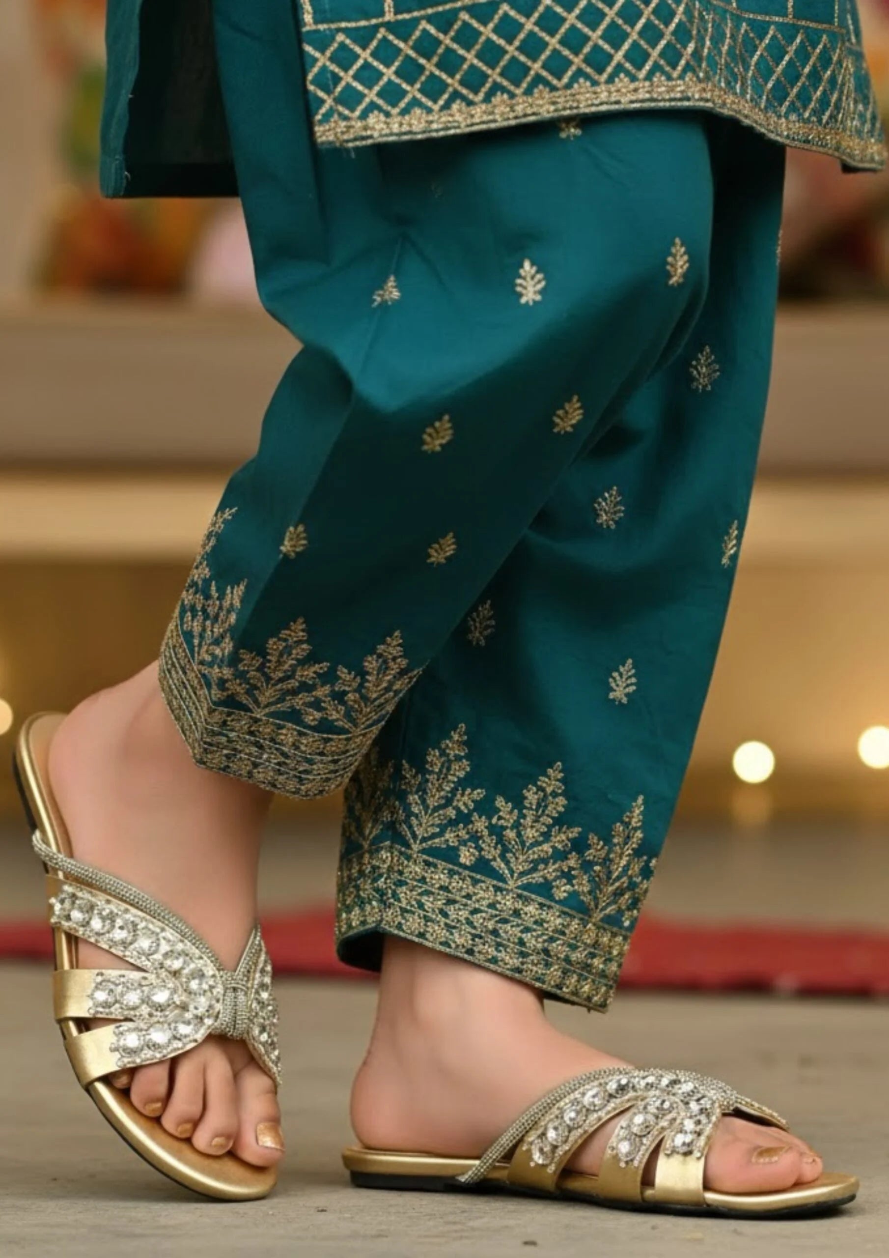 Ladies Fancy Flat Slipper-12749