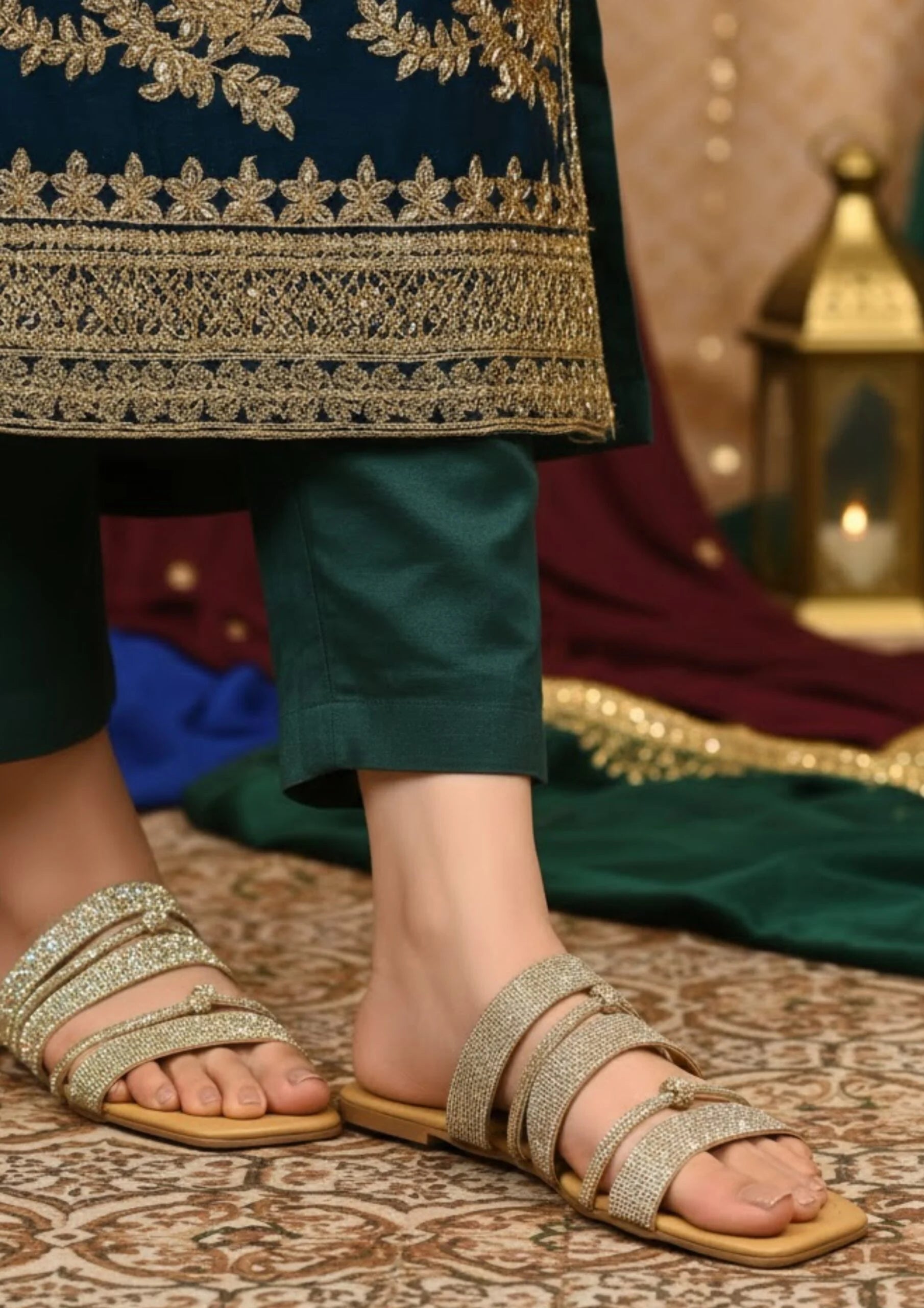 Ladies Fancy Flat Slipper-12808