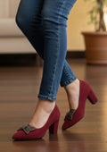 Ladies Bow Style Court Shoes-18524