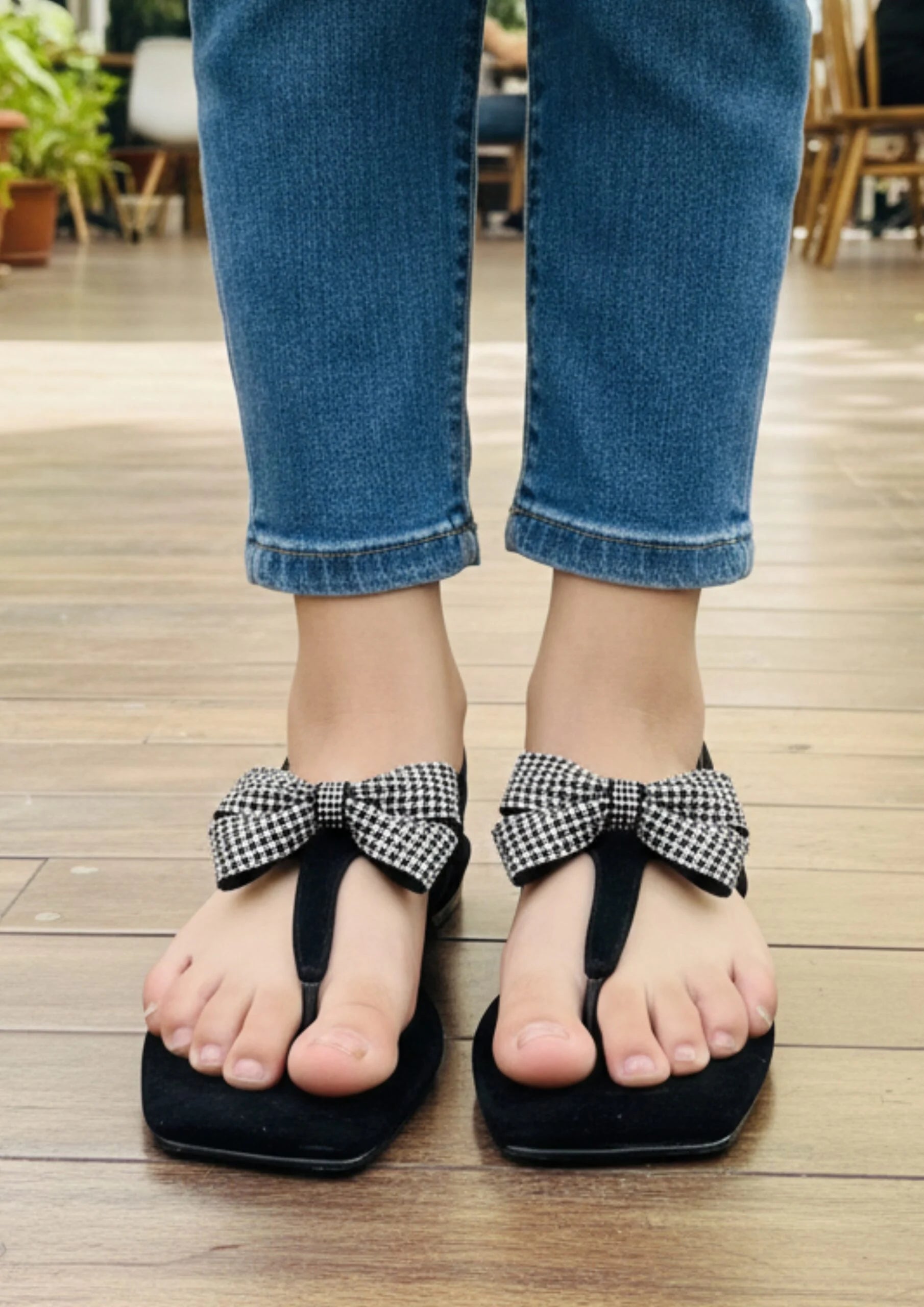 Ladies Toe Style Bow Sandal-19955